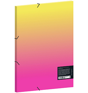 Папка на резинке Berlingo "Radiance" А4, 600мкм, желтый/розовый градиент, с рисунком
