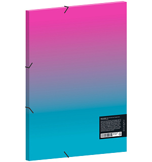 Папка на резинке Berlingo "Radiance" А4, 600мкм, розовый/голубой градиент, с рисунком