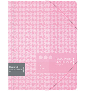 Папка на резинке Berlingo "Starlight S" А4, 600мкм, розовая, с рисунком