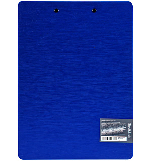 Планшет с зажимом Berlingo "Steel&Style" A4, пластик (полифом), синий