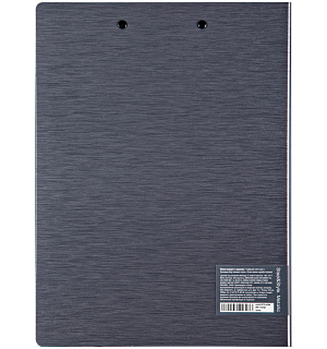 Папка-планшет с зажимом Berlingo "Steel&Style" A4, пластик (полифом), серебристый металлик