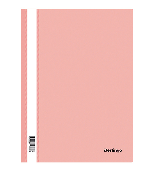 Папка-скоросшиватель пластик. Berlingo, А4, 180мкм, фламинго с прозр. верхом