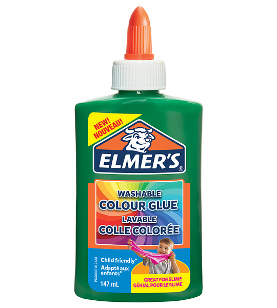 Клей для слаймов Elmers "Colour Glue", 147мл, зеленый, непрозрачный