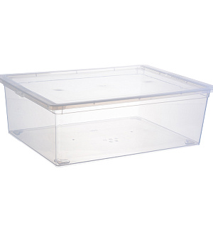 Ящик для хранения Idea, 25л, с крышкой, 53*37*18см, пищевой полипропилен, прозрачный