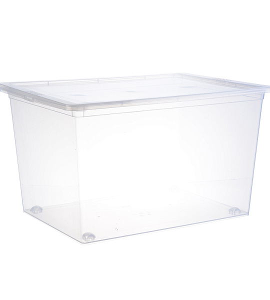 Ящик для хранения Idea, 50л, с крышкой, 53*37*30см, пищевой полипропилен, прозрачный