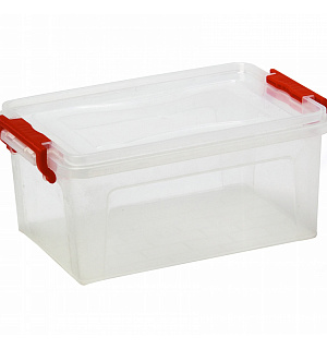 Ящик для хранения Idea, 14л, с крышкой на защелках, 42*28*17см, прозрачный