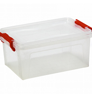 Ящик для хранения Idea, 25л, с крышкой на защелках, 48*32*24см, прозрачный