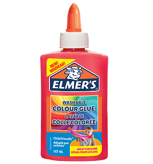 Клей для слаймов Elmers "Colour Glue", 147мл, розовый, непрозрачный