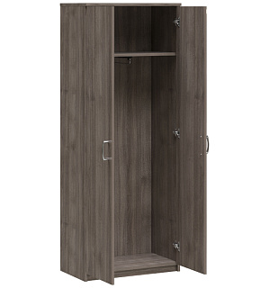 Шкаф для одежды двухдверный с выдвижной штангой МФ Виско Стиль/Дуб шамони темный, 820*430*2030 (ПОД ЗАКАЗ)
