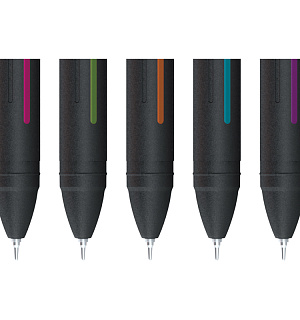 Ручка шариковая Berlingo "Color Zone stick" синяя, 0,7мм, прорезиненный корпус ассорти