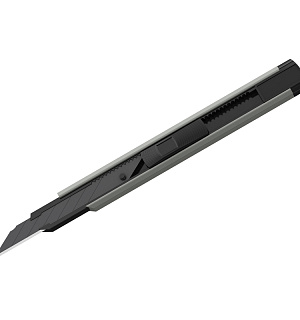 Нож канцелярский 9мм Berlingo "Power TX", auto-lock, металлический корпус + лезвия сменные 5шт., PET бокс