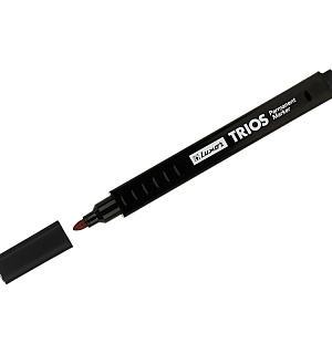 Маркер перманентный Luxor "Trios" черный, пулевидный, 2,5 мм