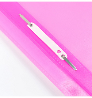 Папка-скоросшиватель пластик. перф. Berlingo "Neon", А4, 180мкм, неоновая розовая