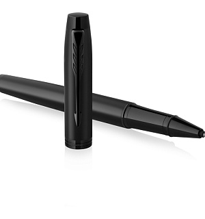 Ручка-роллер Parker "IM Achromatic Black" черная, 0,8мм, подарочная упаковка