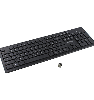 Клавиатура беспроводная Smartbuy 206, мультимедийная, USB, черная
