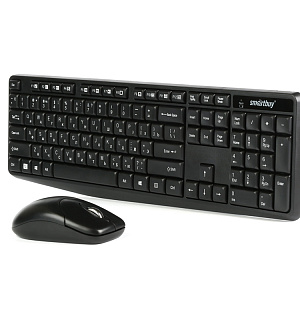 Комплект беспроводной клавиатура + мышь Smartbuy ONE, USB, черный