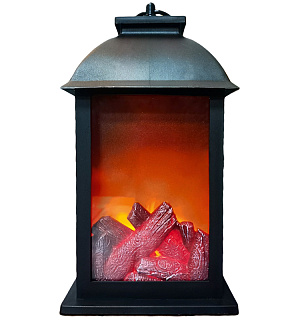 Декоративный светодиодный светильник-фонарь Artstyle, TL-957B, "Фонарь" (с эффектом пламени камина), черный
