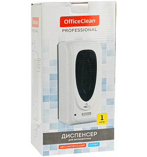 Диспенсер для антисептика OfficeClean Professional, сенсорный, белый, наливной, спрей-распыление, 1л