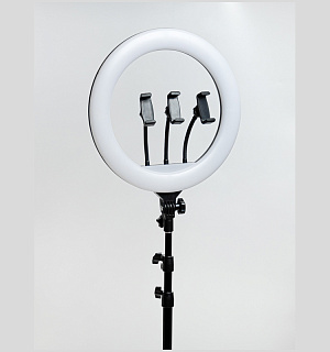 Светильник настольный кольцевой Artstyle TL-603B, 36Вт, LED, диммирование 10 уровней, штатив до 2,1м, USB-порт, блок питания