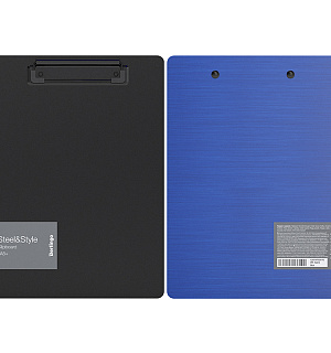 Планшет с зажимом Berlingo "Steel&Style" A5+, 2500мкм, пластик (полифом), синий