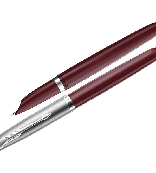 Ручка перьевая Parker "51 Burgundy CT" черная, 0,8мм, подарочная упаковка