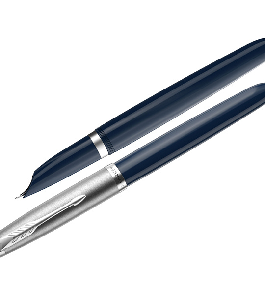 Ручка перьевая Parker "51 Midnight Blue CT" черная, 0,8мм, подарочная упаковка
