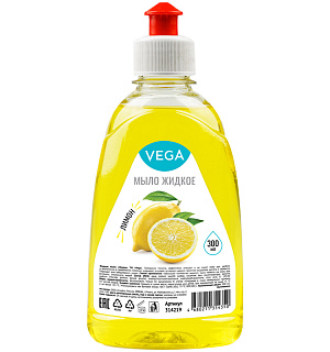 Мыло жидкое Vega "Лимон", пуш-пул, 300мл