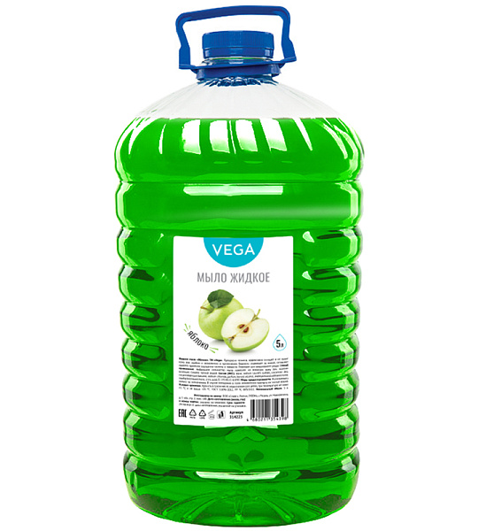 Мыло жидкое Vega "Яблоко", 5л, ПЭТ