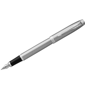 Ручка перьевая Parker "IM Essential Stainless Steel CT" черная, 0,8мм, подарочная упаковка
