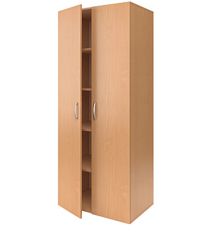 Шкаф для одежды двухдверный Мета Мебель, 800*520*1950мм, с полками, ЛДСП бук