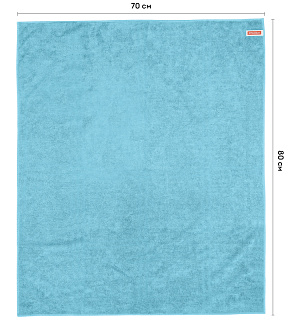 Тряпка для мытья пола OfficeClean "Премиум", голубая, микрофибра, 70*80см, индивид. упаковка