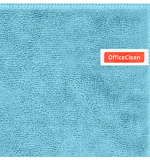 Тряпка для мытья пола OfficeClean "Премиум", голубая, микрофибра, 50*60см, индивид. упаковка