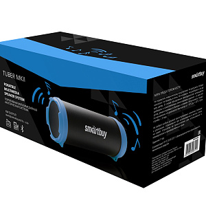 Колонка портативная Smartbuy Tuber MK2, 2*3W, Bluetooth, FM, 1500 мА*ч, до 8 часов работы, синий, черный