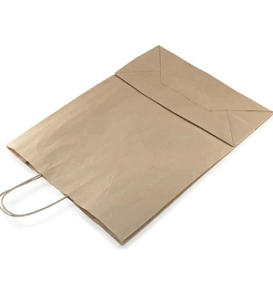 Пакет бумажный "Крафт" с кручеными ручками, 35*15*45см, 70гр/м2