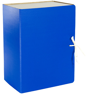 Короб архивный с завязками OfficeSpace разборный, БВ, 150мм, сплошной, синий, клапан МГК