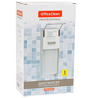 Диспенсер для антисептика OfficeClean Professional, локтевой, белый, наливной, 1л