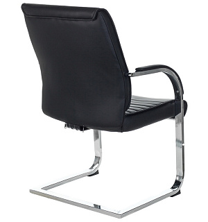 Конференц-кресло Бюрократ T-8010N-LOW-V, CH, искусственная кожа черная