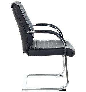 Конференц-кресло Бюрократ T-8010N-LOW-V, CH, искусственная кожа черная