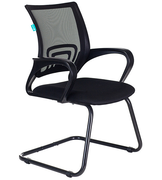 Конференц-кресло Бюрократ CH-695N-AV/B/TW-11, CH, TW-01/TW-11, ткань черная/сетка черная