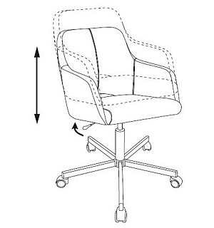 Конференц-кресло Бюрократ CH-380M/402CAPPU, М, ткань миндальный капучино