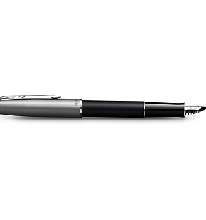 Ручка перьевая Parker "Sonnet Sand Blasted Metal&Black Lacquer" черная, 0,8мм, подарочная упаковка