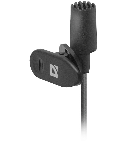 Микрофон компьютерный Defender MIC-109, на прищепке, 1,8м, черный