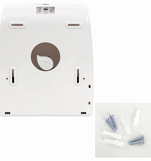 Диспенсер для полотенец в рулонах LAIMA PROFESSIONAL ECO (Система Н1), механический, белый, ABS-пластик, 606550