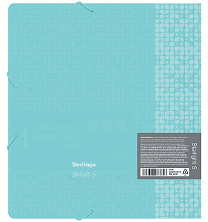 Папка для тетрадей на резинке Berlingo "Starlight S" А5+, 600мкм, зеленая, с рисунком