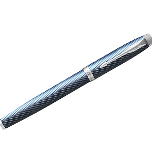 Ручка перьевая Parker "IM Premium Blue Grey GT" синяя, 0,8мм, подарочная упаковка
