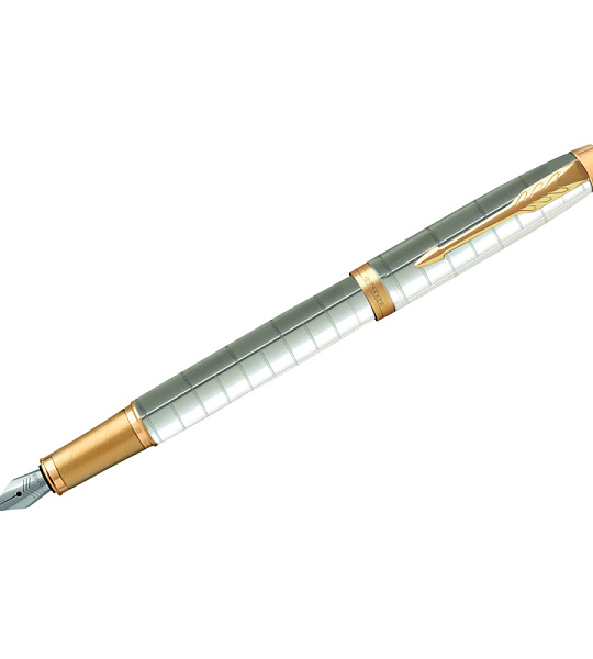 Ручка перьевая Parker "IM Premium Pearl GT" синяя, 0,8мм, подарочная упаковка