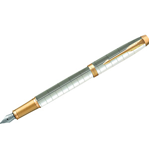 Ручка перьевая Parker "IM Premium Pearl GT" синяя, 0,8мм, подарочная упаковка