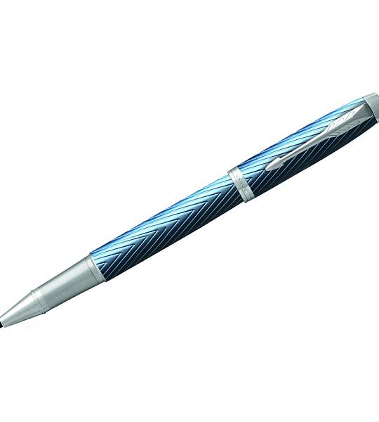 Ручка-роллер Parker "IM Premium Blue Grey GT" черная, 0,8мм, подарочная упаковка