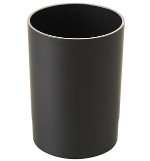 Подставка-стакан СТАММ "Офис", пластик, круглый, черный