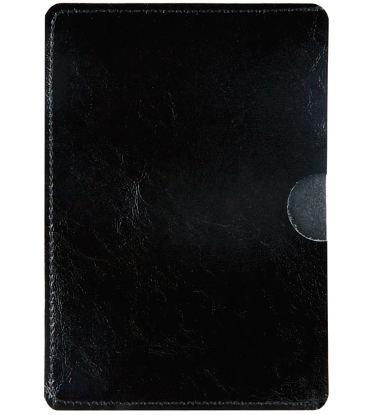 Обложка для паспорта OfficeSpace, кожа, черный